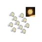 10X 5W GU10 LED Bulb Lamp 16 Spot 5630 SMD Warm White 3500K 550LM