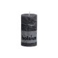 6 Pillar candles Rustic 130/68, anthracite (household goods)