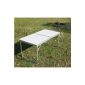 SoBuy 8812-2-4 Table Alu foldable camping, picnic, garden, barbecue / roasting / BBQ, L120cm × H55 × P60cm / 70cm Adjustable in 2 heights (Kitchen)