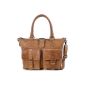 Masquenada, Cntmp, natural leather, ladies shoulder bags, tote bags, handbags, shoulder bags, leather, natural, Cognac, 33x28x12cm (W x H x D)