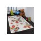 Carpets for Kids Modern Design With Butterflies In Top Quality Multicolor Cream, Size: 120x170 cm