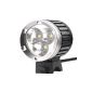 CREE XM-L T6 Super Bright, 3800 Lumen 3x LED bicycle lamp, headlamp, flashlight CREE3X3800 (household goods)