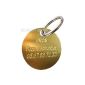 Machu - Medal BRASS Dog BRUT 2.5 cm - Suitable for DOG MEDIUM - Deep Engraving and neat OFFERED.  (Others)