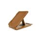 DURAGADGET`s brown case with integrated stand + USB Premium EU / DE charging plug - custom made - for the Amazon Kindle Touch and Touch 3G, Touchscreen