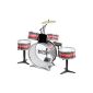 Bontempi JD4830 - Bontempi drums with stool, 6-piece, red + silver (Toys)