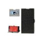 Hairline Texture Flip Leather Case with Credit Card Slots & Holder for Xiaomi Redmi 1s (Black) (Electronics)