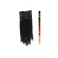 Prettyland BK01 - 7 Extensions 50cm smooth and supple hair clip - black (Miscellaneous)
