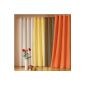 Curtain with eyelets, opaque, modern curtain Eyed Curtains, Colour Cream HxW 245 x 140 cm, microfibre ERÖFFFNUNGSAKTION
