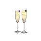 Leonardo 2 champagne glasses for the wedding with free engraving of the name and date (Housewares)