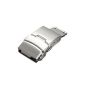 Folding safety clasp silver polished stainless steel watch strap 16/18/20/22 / 24mm (Misc.)
