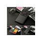 Huayang flip folio style window in leather cover for Galaxy Note 3 N9000 (Black) (Wireless Phone Accessory)