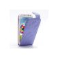 iProtect TPU Leather Flip Case Samsung Galaxy S4 Case Strass lilac (Electronics)