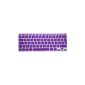 MiNGFi German keyboard silicone protective cover for MacBook Air 11 inch QWERTY Keyboard Layout EU Silicone Cover - Purple (Electronics)