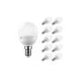 THE P45 5.5W E14 LED bulb, Equivalent to a 40W Incandescent bulb, 2700k, Warm White, Pack of 10 Units