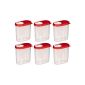 Household can spice jars bulk cans scattered cans tins 0,30l Set of 6 red (household goods)