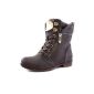 Women's Ankle Boots Lace Biker Boots leather look gray 39