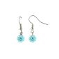 AVAILABLE IN 15 COLOURS - Earrings Shamballa Style Crystal Blue 1cm (Jewelry)