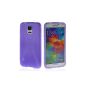 Samsung Galaxy S5 (i9600) TPU Silicone Protection Case, extremely durable and fit (X-Line PURPLE)