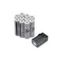 18650 3.7V 5000mAh BTBAI® 10x Li-ion Rechargeable Battery + Charger TrustFire UltraFire CREE XM-L T6 LED Flashlight Torch Flashlight Torch