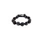 Shamballa Bracelet 11 pearls - 5 6 + rhinestone crystal beads hematite beads - Black (Jewelry)