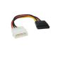 LP4 Molex 4 Pin To 15 Pin SATA Power Cable Adapter Cord (Personal Computers)