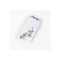 Valenta Case open - white - with pull tab and trendy floral print for Samsung S5830 Galaxy Ace (Electronics)