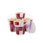 Andrew James - 4 Reusable Plastic Popcorn bucket with lids