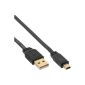InLine ® Mini USB 2.0 flat cable, USB A male to Mini, 3m (accessory)