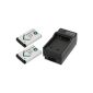 2x Battery (NP-BX1 identical) + 1x Charger SET for Sony Cybershot DSC-RX100 DSC-RX1 DSC-HX300 DSC-WX300 including automotive / Car Charger (Electronics)