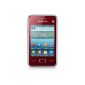 Samsung Rex 80 Smartphone (7.6 cm (3 inches) touch screen, 20MB internal memory, 3.2 megapixel camera, microUSB) flamingo red (Electronics)