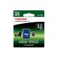 Toshiba 32GB microSDHC High Speed ​​Class 4 SDHC Adapter (Personal Computers)