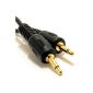 Mono 3.5mm Jack plug To 3.5mm Mono Jack Cable plug cord 2 m Gold-plated (Electronics)