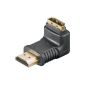 Wentronic HDMI / HDMI angle adapter loose (19 pin HDMI socket) (Accessories)