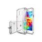 Galaxy S5 Mini Hull - Hull Ringke FUSION ** NEW ** [Free HD Film / Cache Anti-Dust & Fall Protection] [Crystal CRYSTAL VIEW] Shock Absorbing Bumpers Hard Shell Case Premium e Protective Skin Protector Case for Samsung S5 Mini - Eco / DIY Paquete (Electronics)