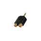 APM Adapter 3.5 Mm Stereo Jack Male / 2 RCA Females Adapt Gold (Accessory)