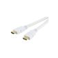 HQ CABLE-557W-5.0 HDMI 1.3 Cable gold plated 5 m White (Accessory)