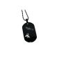 ENGRAVING ITEMS - Dog Tag Pendant with your request Engraving - black PVD coating - Stainless Steel - From INTERNATIONAL CONNECTION (jewelry)