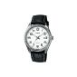 Casio - Vintage - MTP-1302L-7BVEF - Men's Watch - Analogue Quartz - White Dial - Black Leather Strap (Watch)