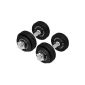 Cast Dumbbell Set 30kg, 2 piece rod 35cm with 4 x 1.25kg and 2.5kg weight plates 8 x (equipment)