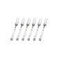 GRÄWE® 6 pieces 18/10 cake forks with white plastic handles, serial Bistro (household goods)