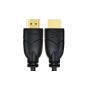 Basic 3m High Speed ​​HDMI Cable with Ethernet - (Version 1.4a, 15.2Gbps) HDMI to HDMI with ETHERNET COMPATIBLE WITH 1.3a, 1.3b, 1.3c, 1080p, 2160p BOX, FULL HD LCD, PLASMA & LED TV and also supports TV 3D - Black (Electronics)