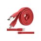 iTALKonline THIN FLAT RED USB 2.0