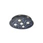 LUCE Star LED & halogen ceiling light with remote control, Ø40cm, chrome V28340 / 5C40 (household goods)