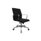 Amstyle Luzern 2 Design Office chair Black, chromed armrests / star base (household goods)
