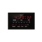 Orium 11666 Clock Calendar LED Plastic / Glass Black / Red 29.8 x 4 x 18.8 cm (Housewares)