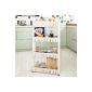 SoBuy FRG42-W Shelf / closet alcove, Kitchen Cabinets, Storage Cart, Storage Cabinet with casters, Kitchen shelf, rolling bathroom, 4 floors, White
