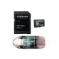 Samsung 16GB Class 10 MicroSDHC High Speed ​​Memory Card with SD Adapter and USB Reader