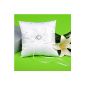 Ivory satin ring pillow with Double Heart decoration (Kitchen)