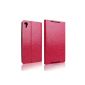 Pdncase Sony Xperia Z2 Shell Case Leather Case Wallet Case for Sony Xperia Z2 - Rosa (Electronics)