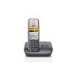 Gigaset A400 DECT cordless telephone with voicemail, dark gray (Electronics)